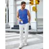 imageCOOFANDY Mens Ribbed Knit Tank Tops Casual Sleeveless Muscle Shirts Basic Undershirts TankRoyal Blue