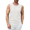 imageCOOFANDY Mens Ribbed Knit Tank Tops Casual Sleeveless Muscle Shirts Basic Undershirts TankWhite