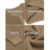 imageCOOFANDY Mens Waffle Henley Shirts Crewneck Lightweight Sweater Long Sleeve Causal Knitted Pullover T ShirtKhaki