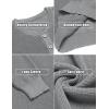 imageCOOFANDY Mens Waffle Henley Shirts Crewneck Lightweight Sweater Long Sleeve Causal Knitted Pullover T ShirtLight Grey