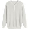 imageCOOFANDY Mens Waffle Henley Shirts Crewneck Lightweight Sweater Long Sleeve Causal Knitted Pullover T ShirtWhite