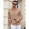 imageCOOFANDY Mens Wrinkle Free Dress Shirts Long Sleeve Untucked Shirts Casual Button Down ShirtsKhaki
