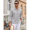 imageCOOFANDY Mens Wrinkle Free Dress Shirts Long Sleeve Untucked Shirts Casual Button Down ShirtsLight Grey