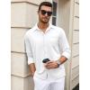 imageCOOFANDY Mens Wrinkle Free Dress Shirts Long Sleeve Untucked Shirts Casual Button Down ShirtsWhite
