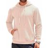 imageCOOFANDY Mens Hooded Sweatshirts Long Sleeve Casual Waffle Knit Pullover Hoodies with Kanga PocketLight Khaki