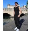 imageCOOFANDY Casual Sleeveless Shirts for Men Cotton V Neck Tank Tops Summer 2 Pack Workout Gym Muscle TeeBlack