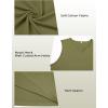 imageCOOFANDY Casual Sleeveless Shirts for Men Cotton V Neck Tank Tops Summer 2 Pack Workout Gym Muscle TeeBlackArmy Green