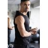 imageCOOFANDY Casual Sleeveless Shirts for Men Cotton V Neck Tank Tops Summer 2 Pack Workout Gym Muscle TeeBlackDark Gray