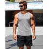 imageCOOFANDY Casual Sleeveless Shirts for Men Cotton V Neck Tank Tops Summer 2 Pack Workout Gym Muscle TeeLight Gray