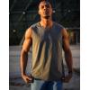 imageCOOFANDY Casual Sleeveless Shirts for Men Cotton V Neck Tank Tops Summer 2 Pack Workout Gym Muscle TeeLight Gray