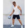imageCOOFANDY Casual Sleeveless Shirts for Men Cotton V Neck Tank Tops Summer 2 Pack Workout Gym Muscle TeeWhite