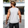 imageCOOFANDY Casual Sleeveless Shirts for Men Cotton V Neck Tank Tops Summer 2 Pack Workout Gym Muscle TeeWhite