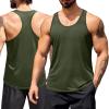 imageCOOFANDY Mens 3 Pack Workout Tank Tops Quick Dry Gym Sleeveless Muscle T Shirts Y Back Athlectic Tank Bodybuilding TopBlackArmy GreenWhite