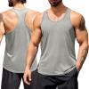 imageCOOFANDY Mens 3 Pack Workout Tank Tops Quick Dry Gym Sleeveless Muscle T Shirts Y Back Athlectic Tank Bodybuilding TopBlackDark GreyLight Grey