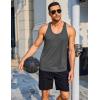 imageCOOFANDY Mens 3 Pack Workout Tank Tops Quick Dry Gym Sleeveless Muscle T Shirts Y Back Athlectic Tank Bodybuilding TopBlackDark GreyRed