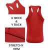 imageCOOFANDY Mens 3 Pack Workout Tank Tops Quick Dry Gym Sleeveless Muscle T Shirts Y Back Athlectic Tank Bodybuilding TopBlackDark GreyRed