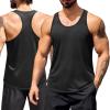 imageCOOFANDY Mens 3 Pack Workout Tank Tops Quick Dry Gym Sleeveless Muscle T Shirts Y Back Athlectic Tank Bodybuilding TopBlackDark GreyRed