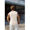 imageCOOFANDY Mens Casual Tank Tops 2 Pack Waffle Knit Sleeveless Shirt Breathable Tank Shirts Summer Muscle TeeBeige