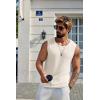 imageCOOFANDY Mens Casual Tank Tops 2 Pack Waffle Knit Sleeveless Shirt Breathable Tank Shirts Summer Muscle TeeBeige