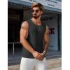 imageCOOFANDY Mens Casual Tank Tops 2 Pack Waffle Knit Sleeveless Shirt Breathable Tank Shirts Summer Muscle TeeBlack