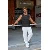 imageCOOFANDY Mens Casual Tank Tops 2 Pack Waffle Knit Sleeveless Shirt Breathable Tank Shirts Summer Muscle TeeBlack