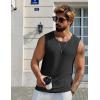 imageCOOFANDY Mens Casual Tank Tops 2 Pack Waffle Knit Sleeveless Shirt Breathable Tank Shirts Summer Muscle TeeBlackLight Grey