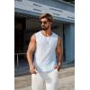 imageCOOFANDY Mens Casual Tank Tops 2 Pack Waffle Knit Sleeveless Shirt Breathable Tank Shirts Summer Muscle TeeNavyLight Blue