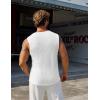 imageCOOFANDY Mens Casual Tank Tops 2 Pack Waffle Knit Sleeveless Shirt Breathable Tank Shirts Summer Muscle TeeWhite