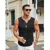 imageCOOFANDY Mens Casual Tank Tops Knit V Neck Sleeveless T Shirts 2 Pack Summer Beach Lightweight Muscle TeeBlack
