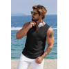 imageCOOFANDY Mens Casual Tank Tops Knit V Neck Sleeveless T Shirts 2 Pack Summer Beach Lightweight Muscle TeeBlack