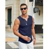 imageCOOFANDY Mens Casual Tank Tops Knit V Neck Sleeveless T Shirts 2 Pack Summer Beach Lightweight Muscle TeeBlackNavy
