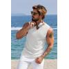 imageCOOFANDY Mens Casual Tank Tops Knit V Neck Sleeveless T Shirts 2 Pack Summer Beach Lightweight Muscle TeeBlackWhite