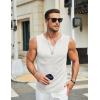 imageCOOFANDY Mens Casual Tank Tops Knit V Neck Sleeveless T Shirts 2 Pack Summer Beach Lightweight Muscle TeeWhite