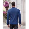 imageCOOFANDY Mens Stretch Muscle Tshirts Long Sleeve Knit Tees Casual Slim Fit Polo ShirtsRoyal Blue