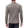 imageCOOFANDY Mens Stretch Muscle Tshirts Long Sleeve Knit Tees Casual Slim Fit Polo ShirtsTan