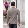 imageCOOFANDY Mens Stretch Muscle Tshirts Long Sleeve Knit Tees Casual Slim Fit Polo ShirtsTan