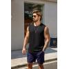 imageCOOFANDY Mens Tank Top Cotton Workout Sleeveless Muscle T Shirts Casual Summer Tank ShirtsBlack1 Pcs