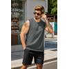 imageCOOFANDY Mens Tank Top Cotton Workout Sleeveless Muscle T Shirts Casual Summer Tank ShirtsBlackDark Grey 2 Pcs