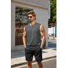 imageCOOFANDY Mens Tank Top Cotton Workout Sleeveless Muscle T Shirts Casual Summer Tank ShirtsBlackDark Grey 2 Pcs