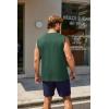 imageCOOFANDY Mens Tank Top Cotton Workout Sleeveless Muscle T Shirts Casual Summer Tank ShirtsBlackGreen 2 Pcs