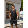 imageCOOFANDY Mens Tank Top Cotton Workout Sleeveless Muscle T Shirts Casual Summer Tank ShirtsBlackGreen 2 Pcs