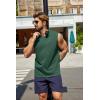 imageCOOFANDY Mens Tank Top Cotton Workout Sleeveless Muscle T Shirts Casual Summer Tank ShirtsBlackGreen 2 Pcs