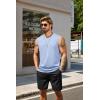 imageCOOFANDY Mens Tank Top Cotton Workout Sleeveless Muscle T Shirts Casual Summer Tank ShirtsLight Blue1 Pcs