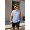 imageCOOFANDY Mens Tank Top Cotton Workout Sleeveless Muscle T Shirts Casual Summer Tank ShirtsLight Blue1 Pcs