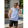 imageCOOFANDY Mens Tank Top Cotton Workout Sleeveless Muscle T Shirts Casual Summer Tank ShirtsLight Blue1 Pcs