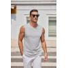 imageCOOFANDY Mens Tank Top Cotton Workout Sleeveless Muscle T Shirts Casual Summer Tank ShirtsLight Grey1 Pcs