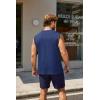 imageCOOFANDY Mens Tank Top Cotton Workout Sleeveless Muscle T Shirts Casual Summer Tank ShirtsNavy Blue1 Pcs