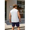 imageCOOFANDY Mens Tank Top Cotton Workout Sleeveless Muscle T Shirts Casual Summer Tank ShirtsWhite1 Pcs