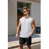 imageCOOFANDY Mens Tank Top Cotton Workout Sleeveless Muscle T Shirts Casual Summer Tank ShirtsWhiteLight Blue 2 Pcs
