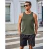 imageCOOFANDY Mens Tank Tops Summer Beach Sleeveless Muscle Shirts Casual Knit Tanks Workout Gym TeeArmy Green